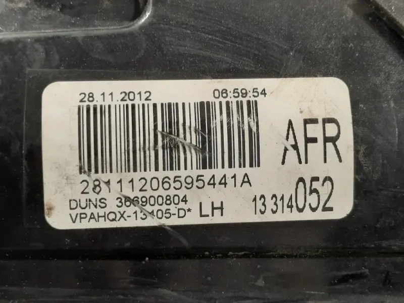 Fanale POST SX 13314052 Opel Astra J 2012