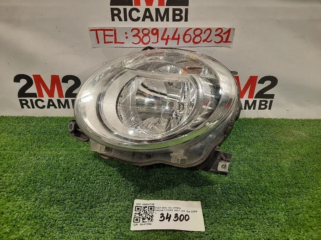 Proiettore ANT SX 45550748 Fiat 500 II 2008
