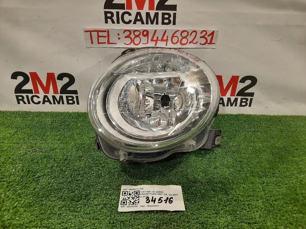 Proiettore ANT SX 45550711 SINISTRO Fiat 500 II 2008