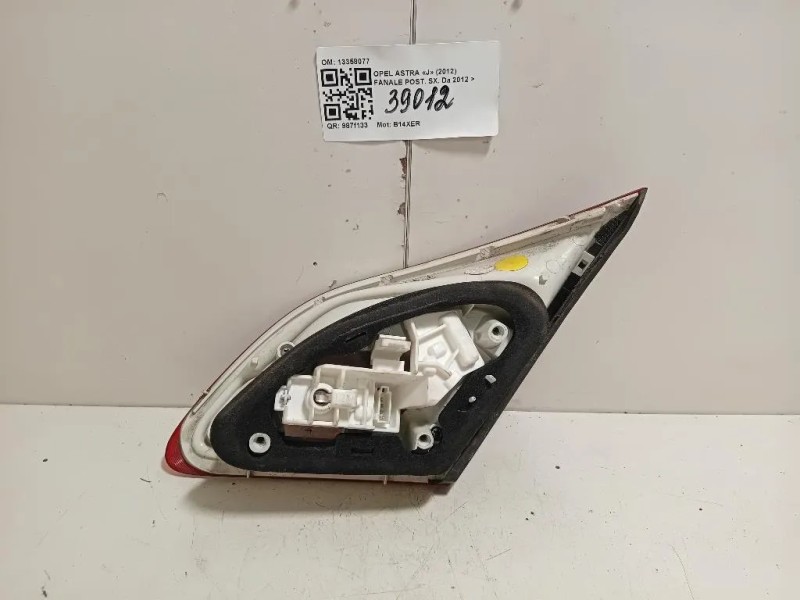 Fanale POST SX 13358077 Opel Astra J 2012