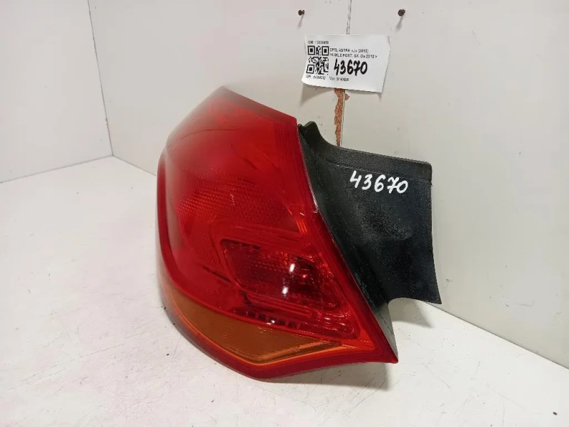 Fanale POST SX 13306459 Opel Astra J 2012