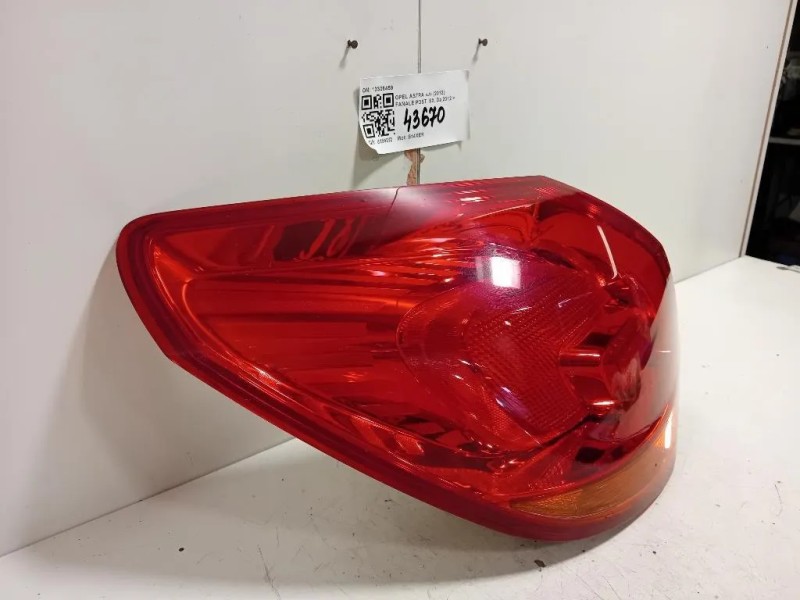 Fanale POST SX 13306459 Opel Astra J 2012