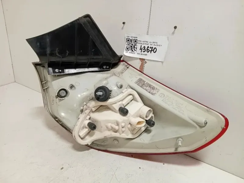 Fanale POST SX 13306459 Opel Astra J 2012