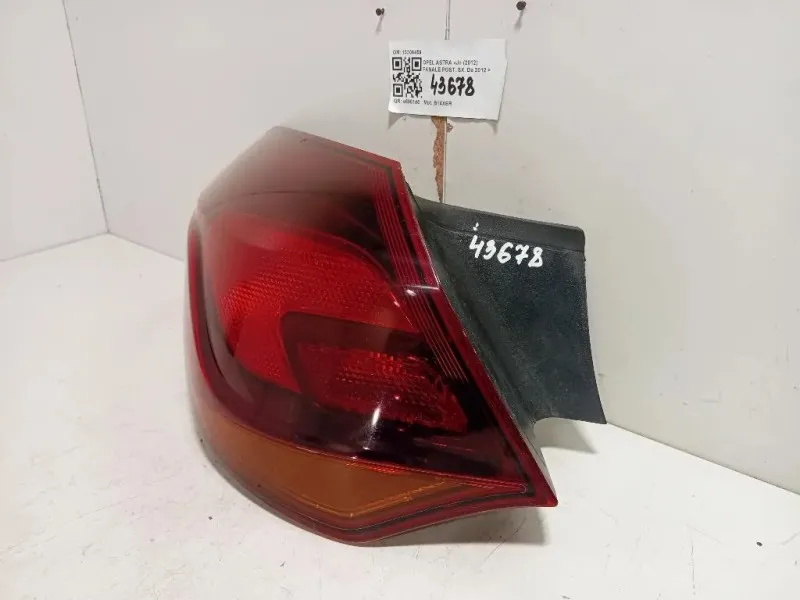 Fanale POST SX 13306459 Opel Astra J 2012