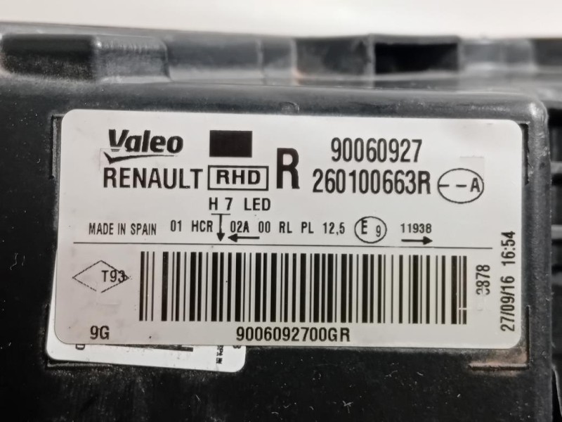 Proiettore ANT DX 260100663R DIFETTI IN FOTO Renault Mégane IV 2016