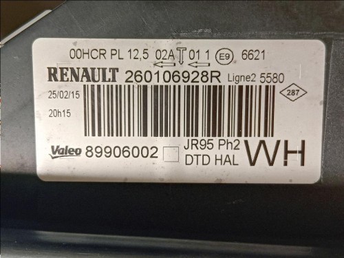 Proiettore ANT DX 260106928R Renault Scénic III X-mod 2012