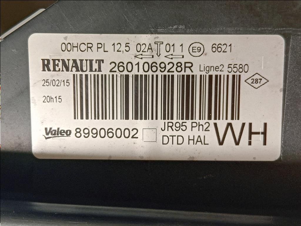 Proiettore ANT DX 260106928R Renault Scénic III X-mod 2012