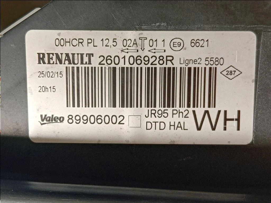 Proiettore ANT DX 260106928R Renault Scénic III X-mod 2012