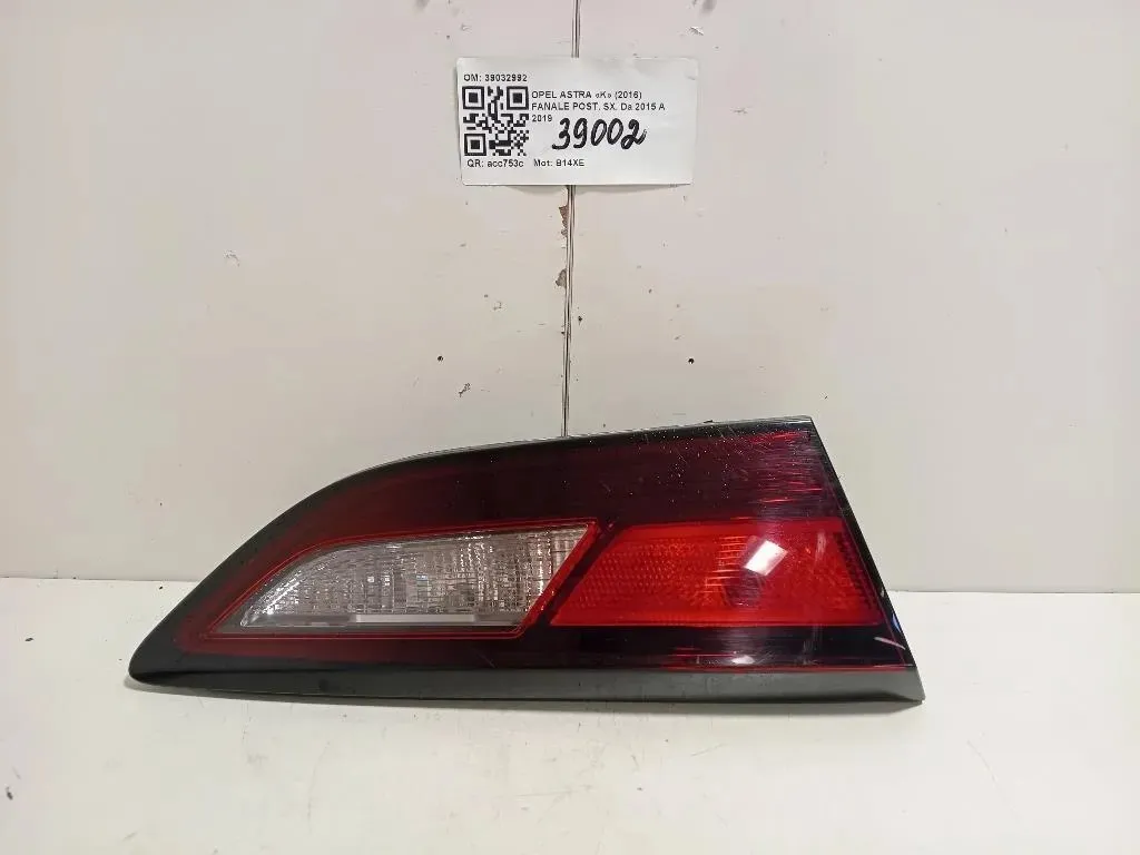 Fanale POST SX 39032992 Opel Astra K 2016