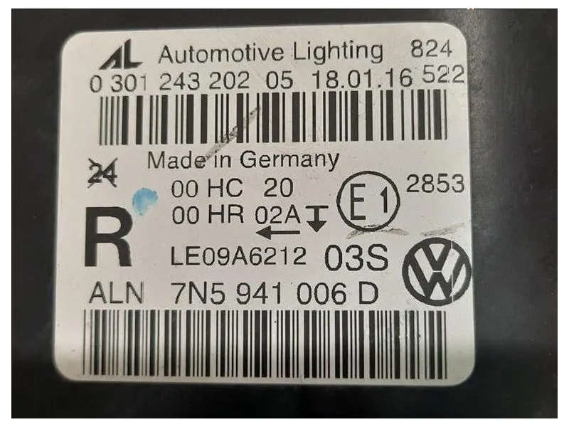 Proiettore ANT DX 7N5 941 006 D Seat Alhambra 710 2010