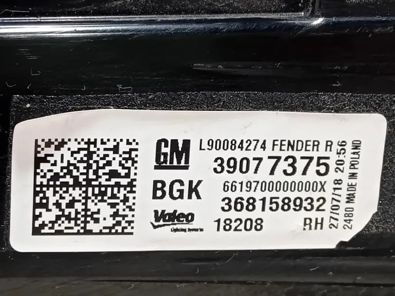 Fanale POST SX 39077375 Opel Astra K 2016