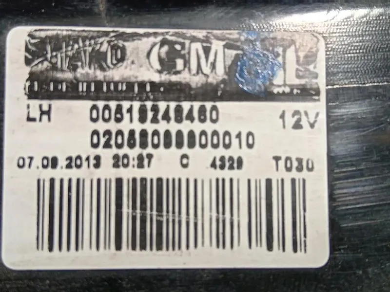 Fanale POST SX 20580748 Opel Combo D TOUR 2012