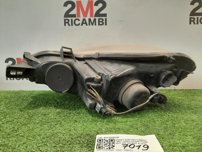 Proiettore ANT DX A4518200259 Smart Fortwo Cabrio 451 2007