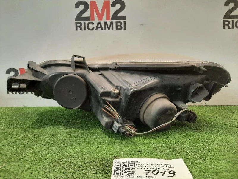 Proiettore ANT DX A4518200259 Smart Fortwo Cabrio 451 2007