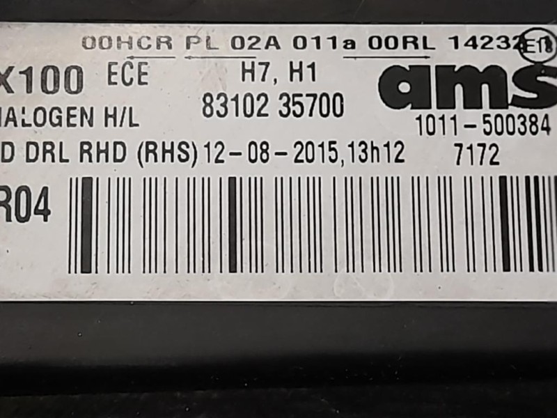 Proiettore ANT DX 83102-35700 Ssangyong Tivoli 2015