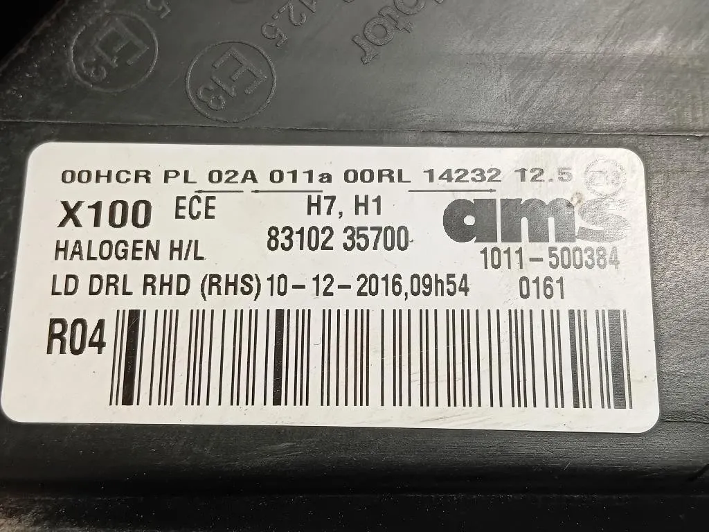 Proiettore ANT DX 83102 35700 Ssangyong Tivoli 2015