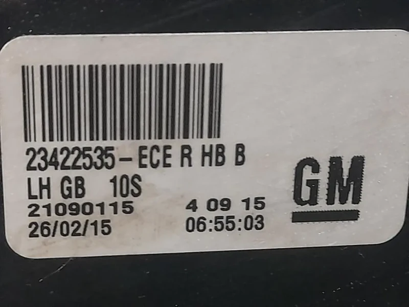 Fanale POST SX 23422535 Opel Insignia A 2009