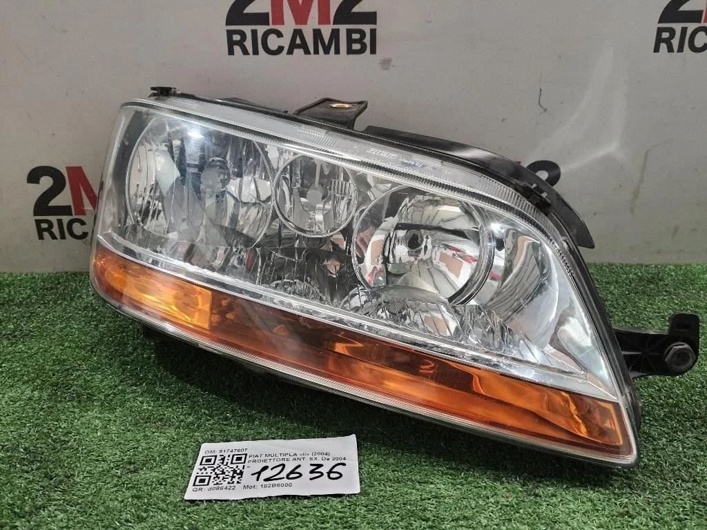Proiettore ANT SX 51747607 Fiat Multipla II 2004