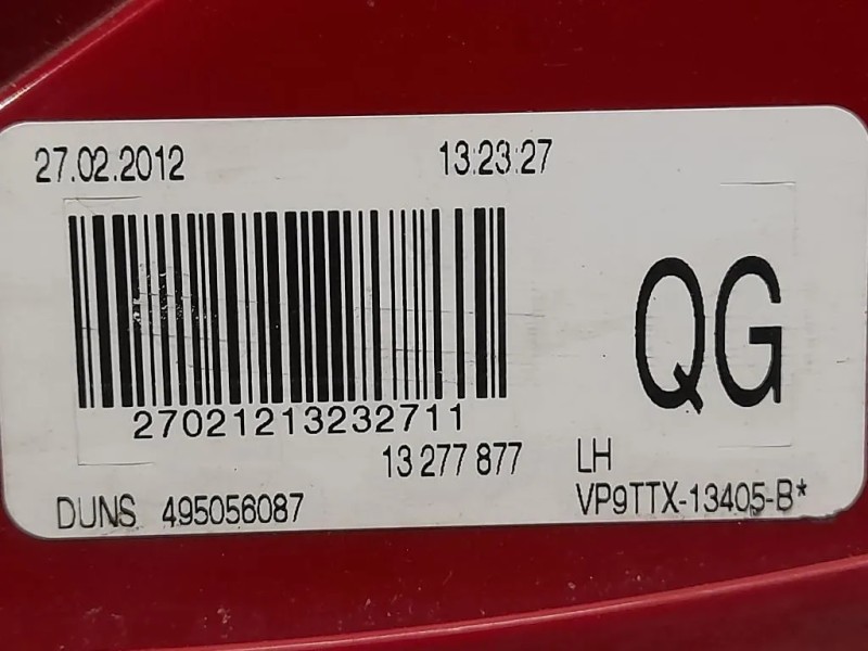 Fanale POST SX 13277877 SINISTRO Opel Insignia A 2013