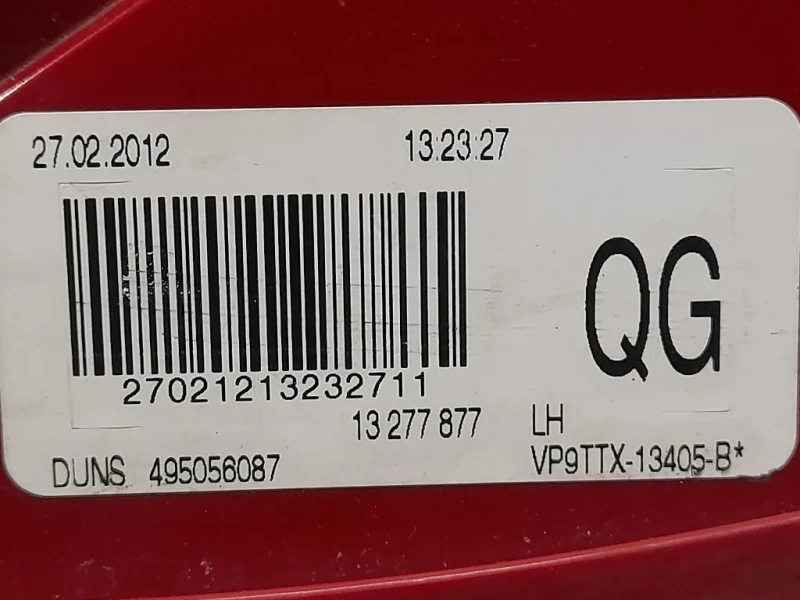 Fanale POST SX 13277877 SINISTRO Opel Insignia A 2013