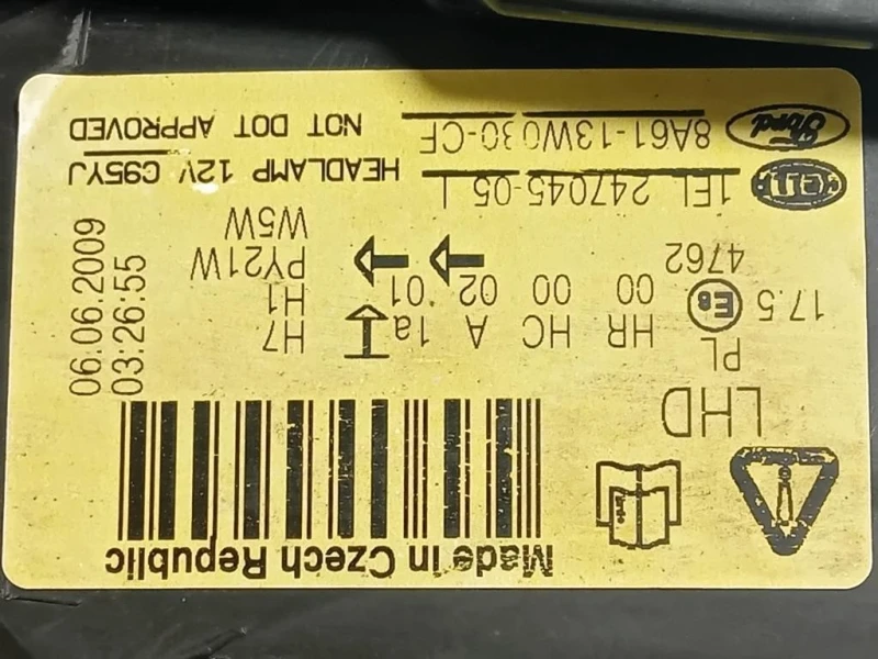 Proiettore ANT SX 8A61-13W030-CF Ford Fiesta VI 2008