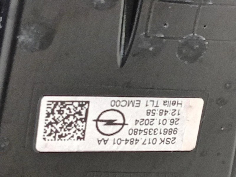 Fanale POST SX 9861335480 Opel Mokka B 2020