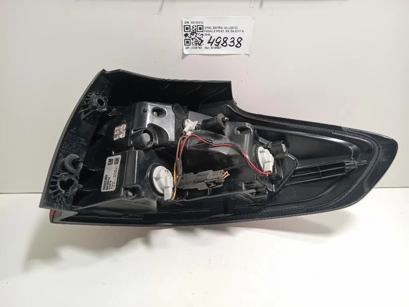 Fanale POST SX 39033312 Opel Zafira C 2012