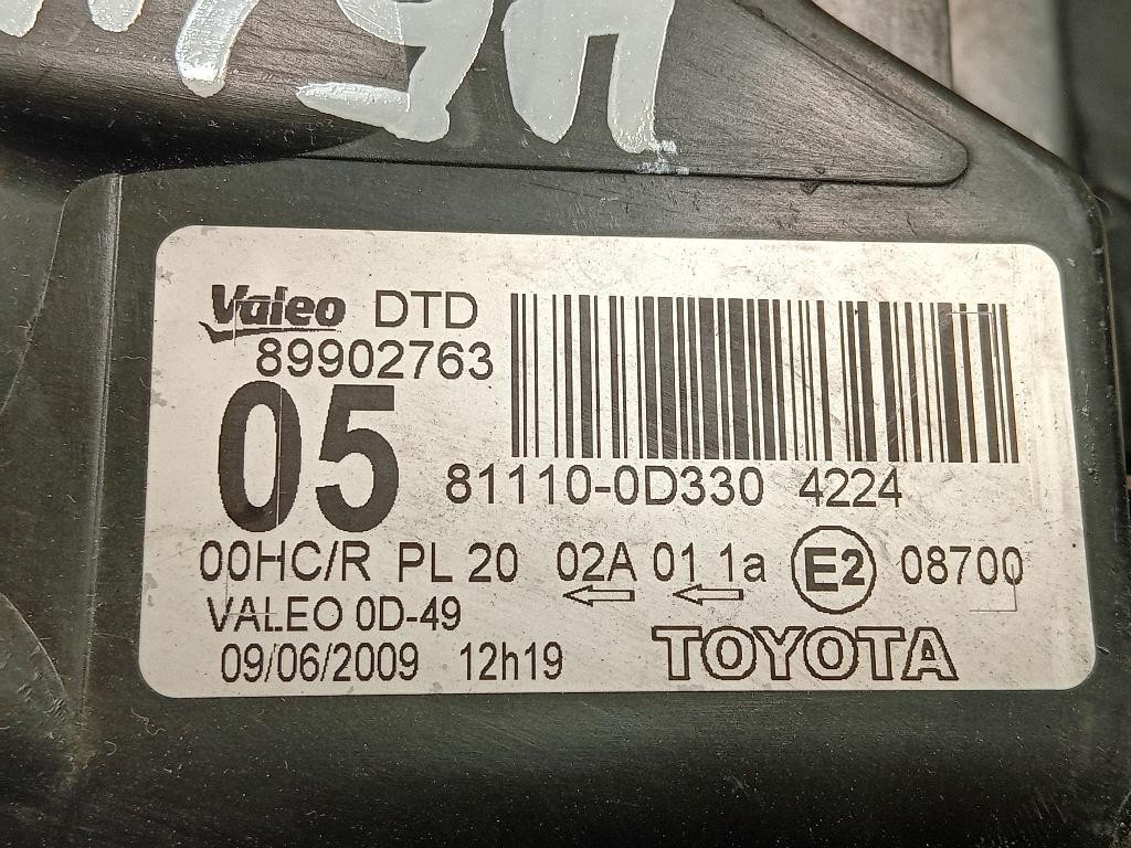 Proiettore ANT DX 81110-0D330 Toyota Yaris Japan II 2006