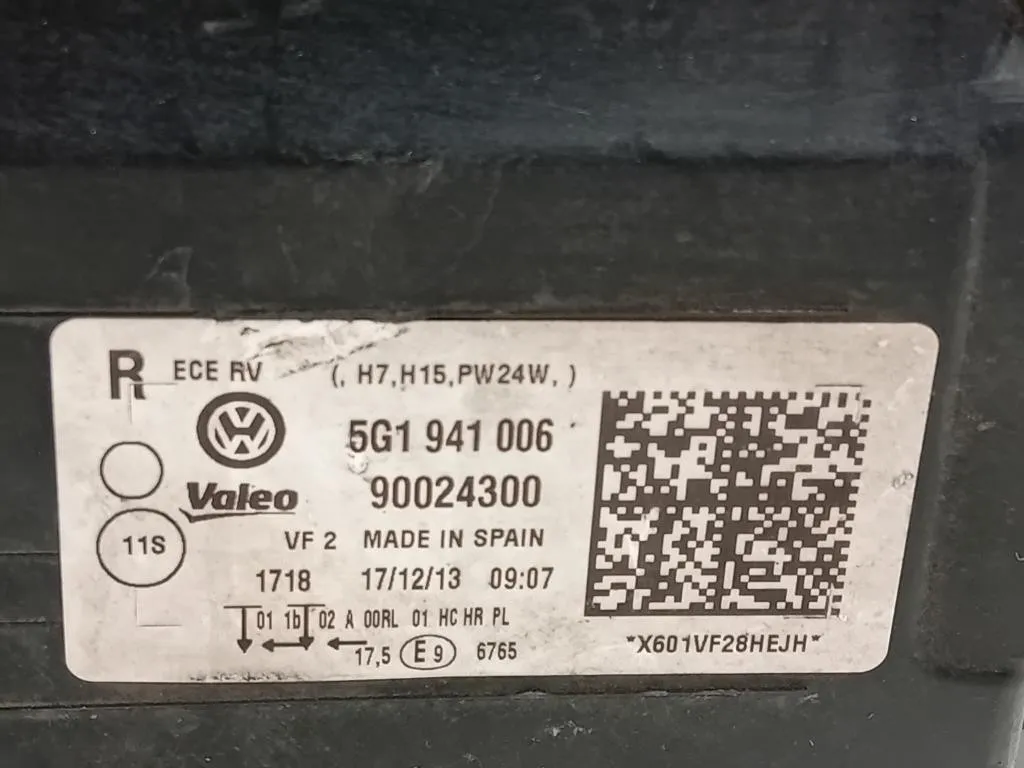 Proiettore ANT DX 5G1 941 006 Volkswagen GOLF VII 2013