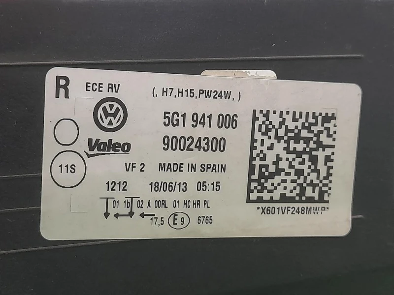 Proiettore ANT DX 5G1941006 Volkswagen GOLF VII 2013