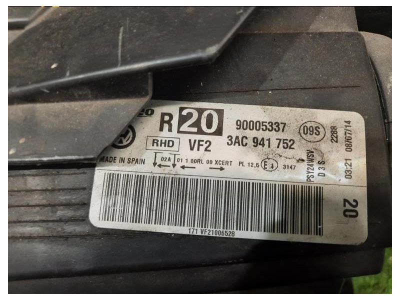 Proiettore ANT DX 3AC941752 Volkswagen Passat VI 2011