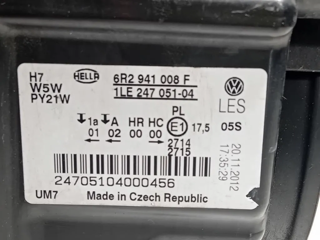 Proiettore ANT DX 6R2 941 008 F Volkswagen POLO V 2006