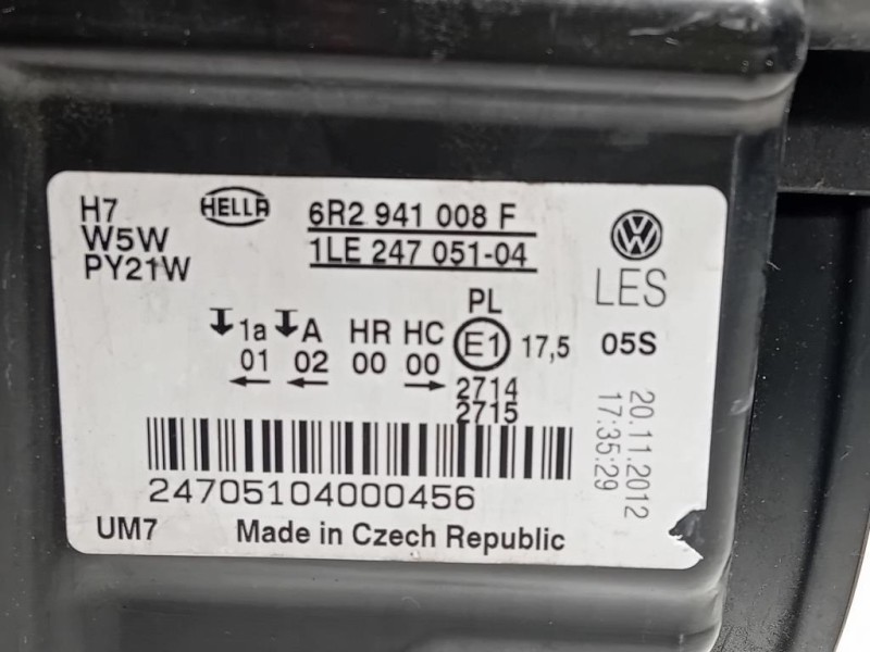 Proiettore ANT DX 6R2 941 008 F Volkswagen POLO V 2006