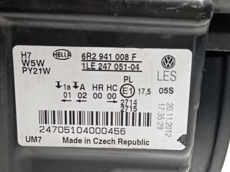 Proiettore ANT DX 6R2 941 008 F Volkswagen POLO V 2006