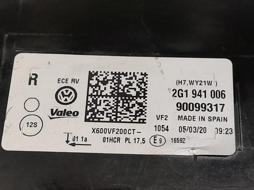 Proiettore ANT DX 90099317 2G1941006 Volkswagen POLO VI 2014