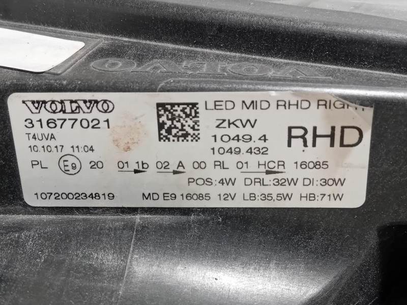 Proiettore ANT DX 31677021 Volvo V40 II 2012