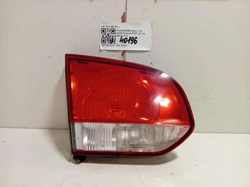 Fanale POST SX 5K0 945 093 J Volkswagen GOLF VI 2009