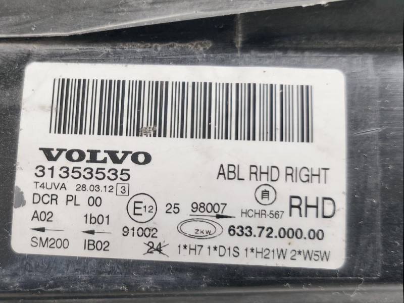 Proiettore ANT DX 31353535 Volvo XC70 III 2013