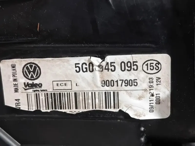 Fanale POST SX 5G0945095 Volkswagen GOLF VII 2013