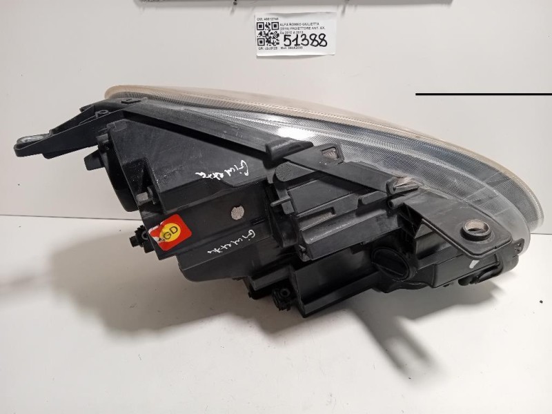 Proiettore ANT SX 46612748 Alfa Romeo Giulietta 2010