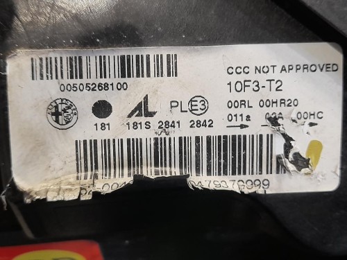 Proiettore ANT SX 46600711 Alfa Romeo Giulietta 2013