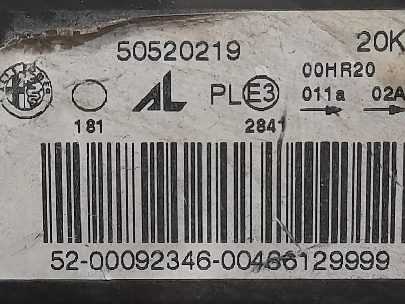 Proiettore ANT SX PROIETTORE FARO ANTERIORE 50520219 Alfa Romeo Giulietta 2013