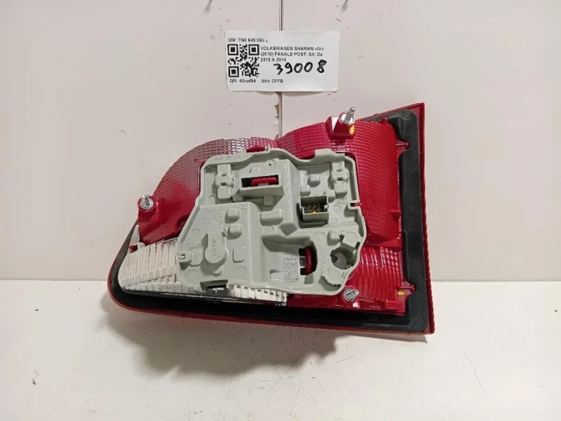 Fanale POST SX 7N0 945 093 L Volkswagen Sharan IV 2010