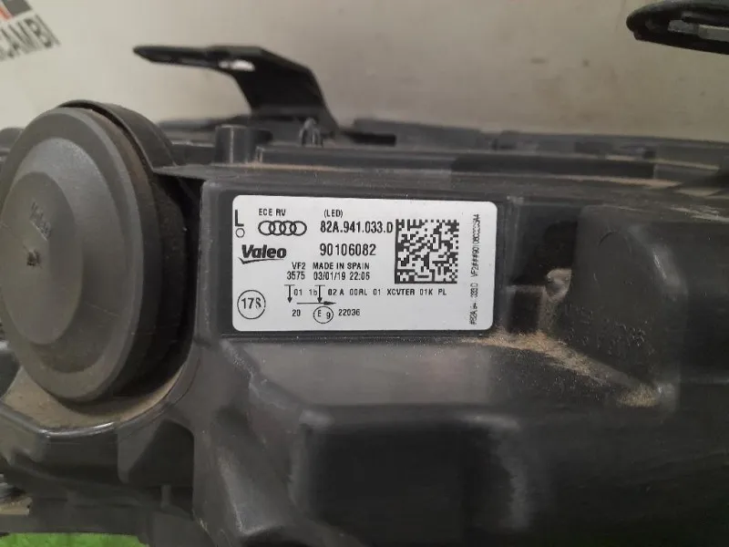 Proiettore ANT SX 82A941033D Audi A1 GBA Sportback 2018