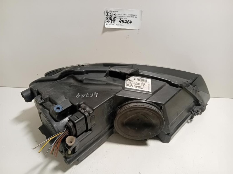 Proiettore ANT SX 8P0 941 003 Audi A3 8PA Sportback 2008