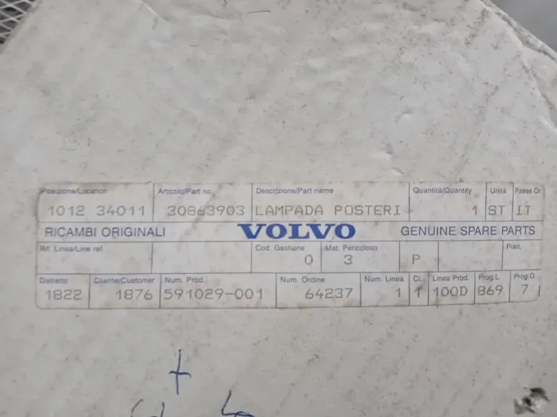 Fanale POST SX 30863903 S40 V40 Volvo V40 I 1996