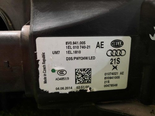 Proiettore ANT SX 8V0941005AE Audi A3 8V1 2012