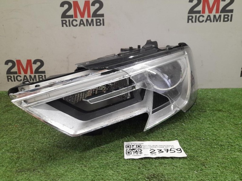 Proiettore ANT SX 8V0941005E Audi A3 8VA Sportback 2012