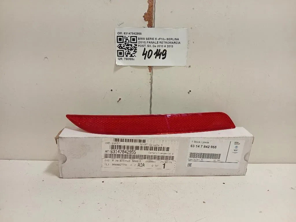 Fanale Retromarcia POST SX 63147842955 Bmw Serie 5 F10 Berlina 2010