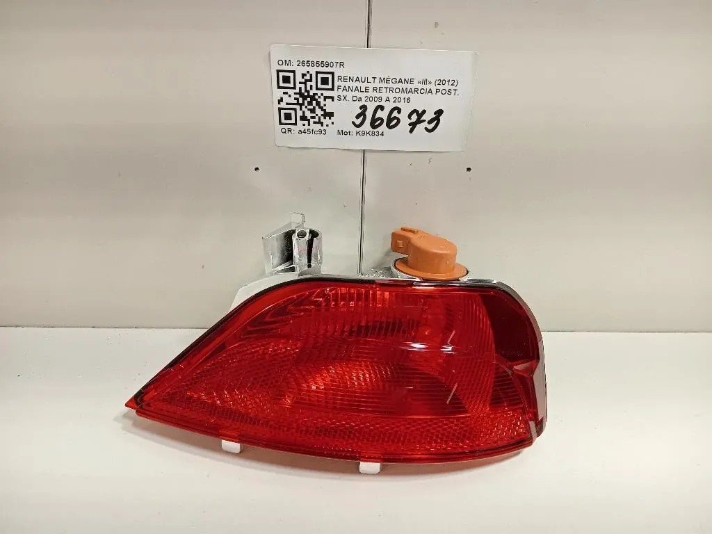 Fanale Retromarcia POST SX 265855907R Renault Mégane IV 2016